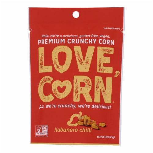 Love Corn Habanero Chili Corn Snacks Perspective: front