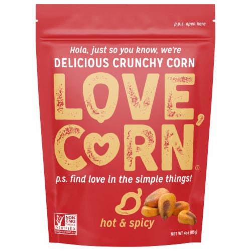 Love Corn® Habanero Chili Crunchy Corn Snack Perspective: front