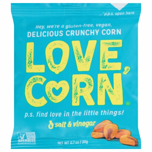 Love Corn® Salt & Vinegar Premium Crunchy Corn Perspective: front