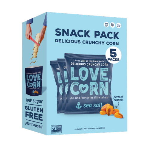 Love Corn® Sea Salt Crunchy Corn Snack Multipack Perspective: front