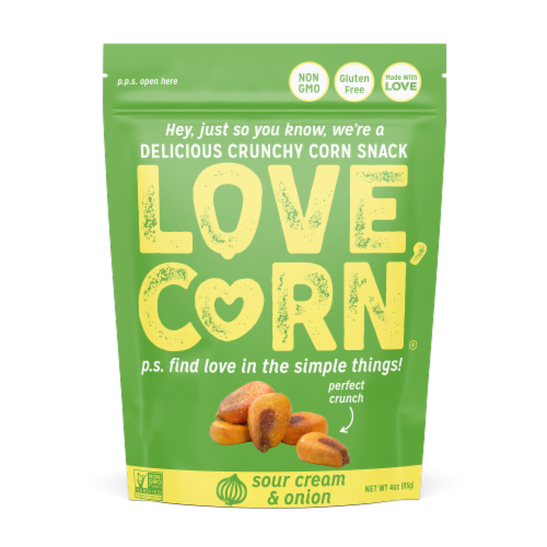 LOVE CORN® Sour Cream & Onion Corn Perspective: front