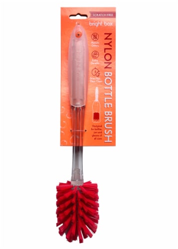 Bright Box™ Red Nylon Bottle Brush Perspective: front