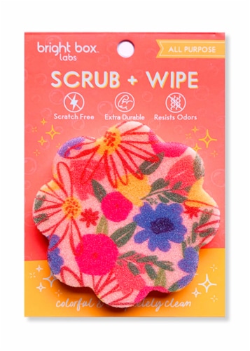 Bright Box™ Scrub+Wipe Pink All Purpose Sponge Perspective: front