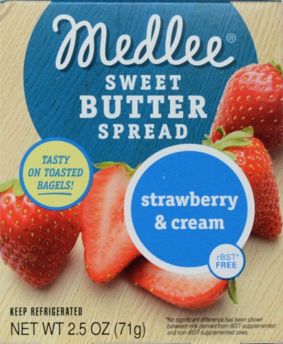 Calories in Medlee Foods Strawberry & Cream Sweet Butter Spread