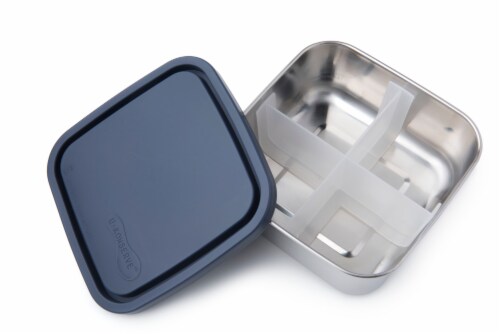 U-Konserve Divided To-Go Medium Stainless Steel Container - Ocean Perspective: front