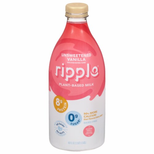 Ripple Unsweetened Vanilla Dairy Free Plant Based Milk 48 Fl Oz Pick N Save