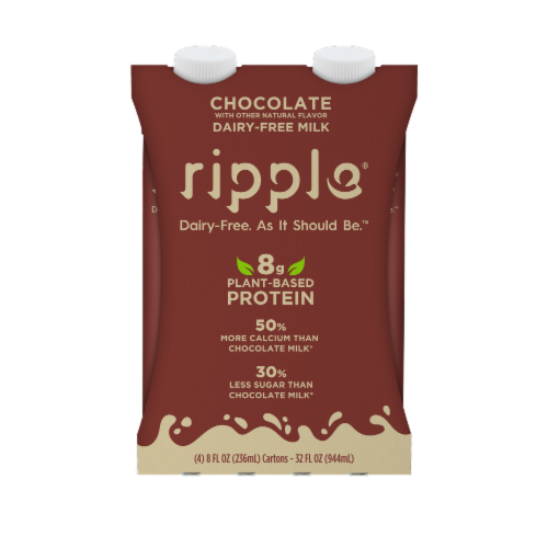 Ripple® Dairy-Free Chocolate Milk Perspective: front