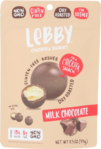 Lebby Milk Chocolate Chickpea Snacks Perspective: front