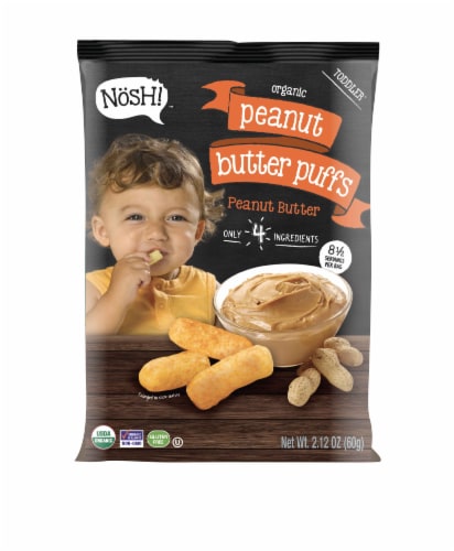 Nosh™ Organic Peanut Butter Puffs Perspective: front