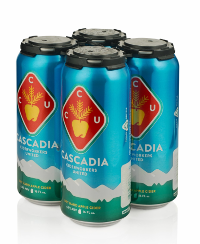 Cascadia Dry Hard Apple Cider Perspective: front