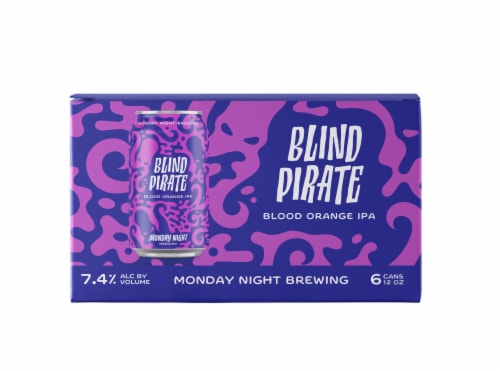 Monday Night Brewing Blind Pirate Blood Orange IPA Craft Beer Perspective: front