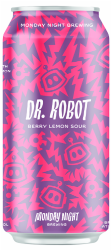 Monday Night Brewing Dr Robot Beer Can Perspective: front