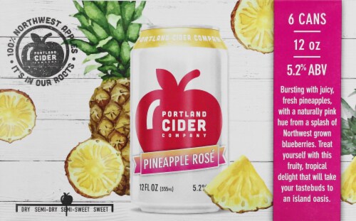 Portland Pineapple Rose Hard Apple Cider Perspective: front