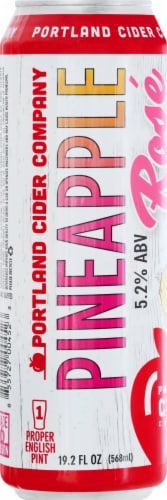 Portland Pineapple Rose Hard Apple Cider Perspective: front