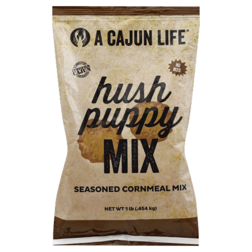 A Cajun Life Hush Puppy Seasoned Cornmeal Mix Perspective: front