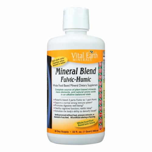 Vital Earth Fulvic-Humic Mineral Blend 32 fl oz Perspective: front
