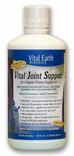 Vital Earth Minerals Passion Fruit Tangerine Flavored Vital Joint Support Supplement Perspective: front