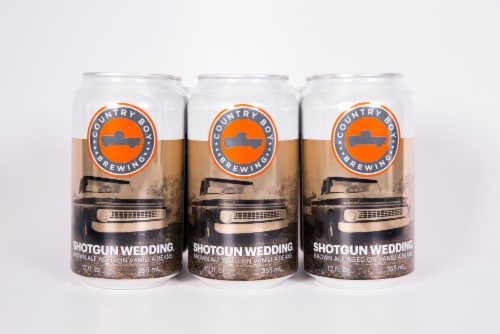 Country Boy Brewing Shotgun Wedding Brown Ale Perspective: front