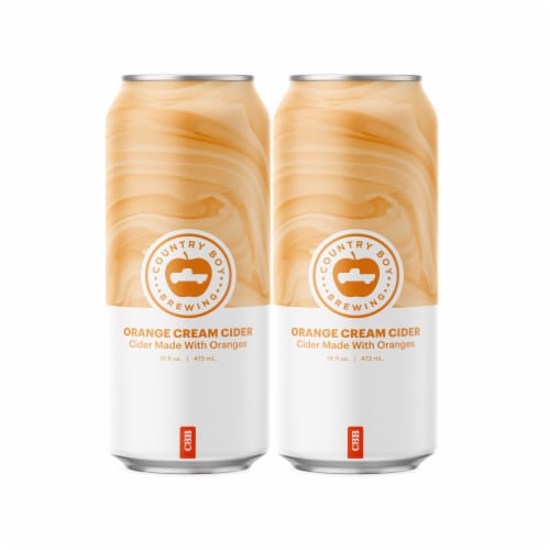 Country Boy Brewing Orange Cream Cider Perspective: front