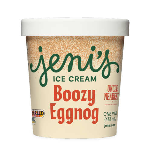 Jeni's Boozy Eggnog Ice Cream Pint Perspective: front