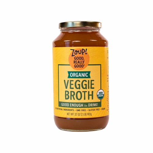Zoup! Good Very Good Organic Veggie Broth Perspective: front