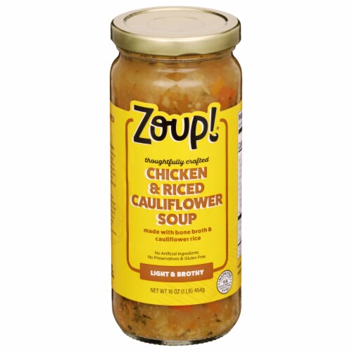 Zoup!® Chicken & Riced Cauliflower Soup Perspective: front