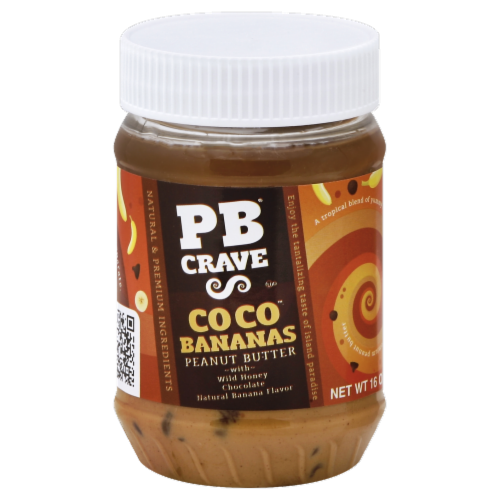 PB Crave Coco Bananas Peanut Butter Perspective: front