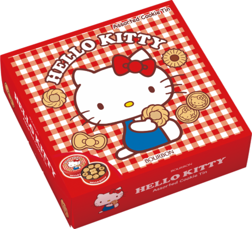 Bourbon Hello Kitty Assorted Cookie Tin Perspective: front