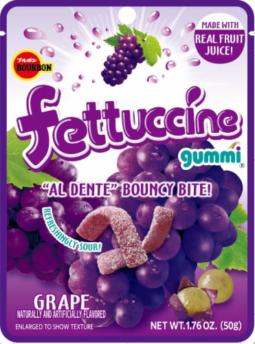 Bourbon Fettuccine Gummi® Grape Flavored Gummy Candy Perspective: front