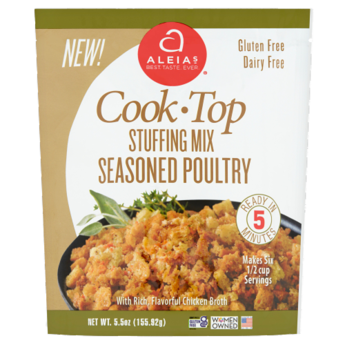 Aleias® Cook Top Seasoned Poultry Stuffing Mix Perspective: front