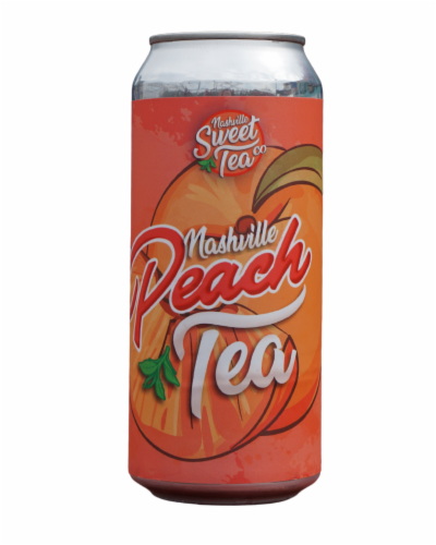 Nashville Sweet Tea Company Peach Tea Can Perspective: front