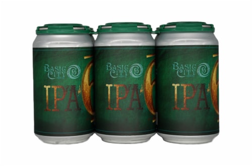Basic City Beer Co. IPA Beer Perspective: front
