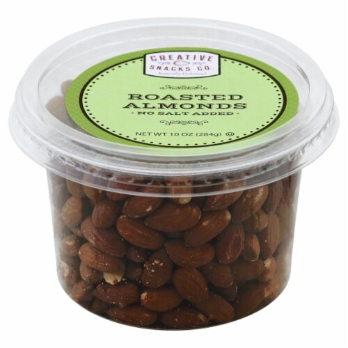 Creative Snacks Co. No Salt Added Roasted Almonds Perspective: front
