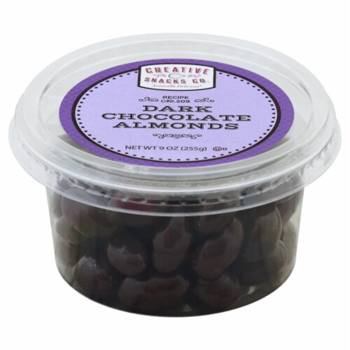 Creative Snacks Co. Dark Chocolate Almonds Perspective: front