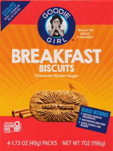 Goodie Girl Gluten Free Cinnamon Brown Sugar Breakfast Biscuits Perspective: front