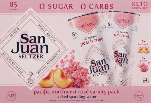 San Juan Seltzer Pacific Northwest Rose Spiked Sparkling Water Perspective: front
