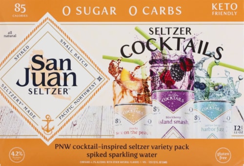 San Juan Cocktails Spiked Seltzer Variety Pack Perspective: front