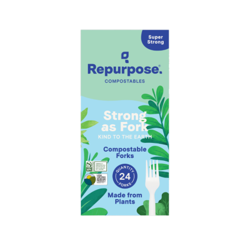 Repurpose® Compostable Forks Perspective: front