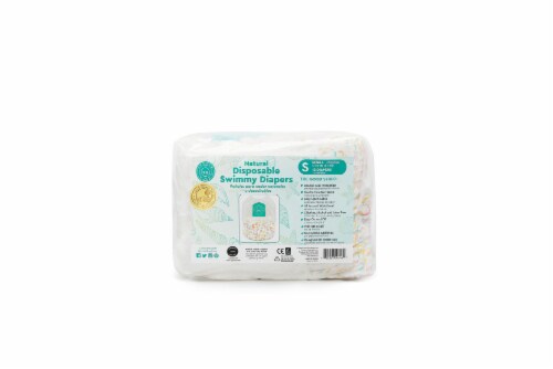 Little Toes Natural Disposable Swimmy Diapers (Small, 12 Count, 6.5-17lbs / 3-8 kg) Perspective: front