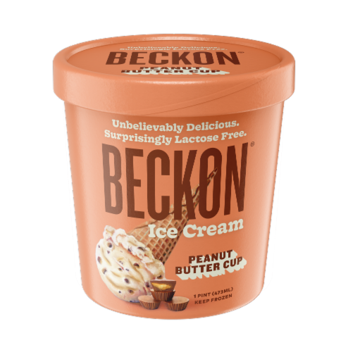 Beckon Ice Cream Peanut Butter Cup Lactose Free Ice Cream Perspective: front