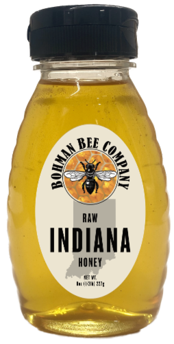 Bohman Bee Company Raw Indiana Honey Perspective: front