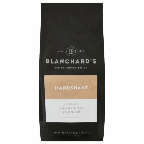 Blanchard's Handshake Whole Bean Coffee Perspective: front