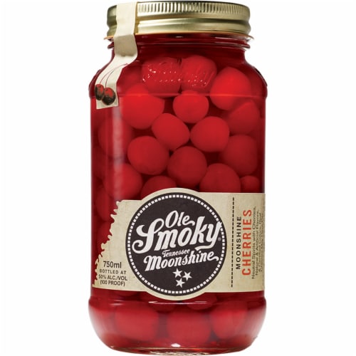 Ole Smoky Cherries Moonshine Cherry Tennessee Whiskey Perspective: front