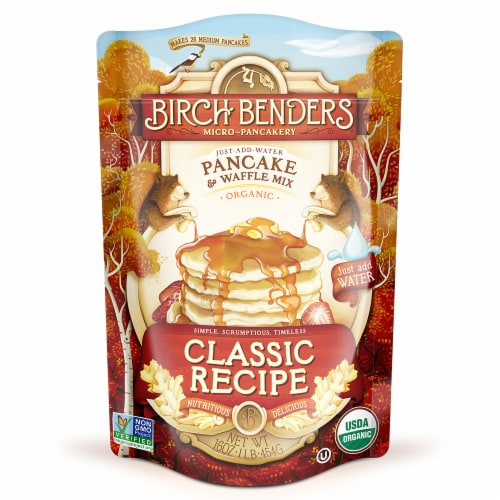 Birch Benders Organic Classic Pancake & Waffle Mix, 16oz Perspective: front