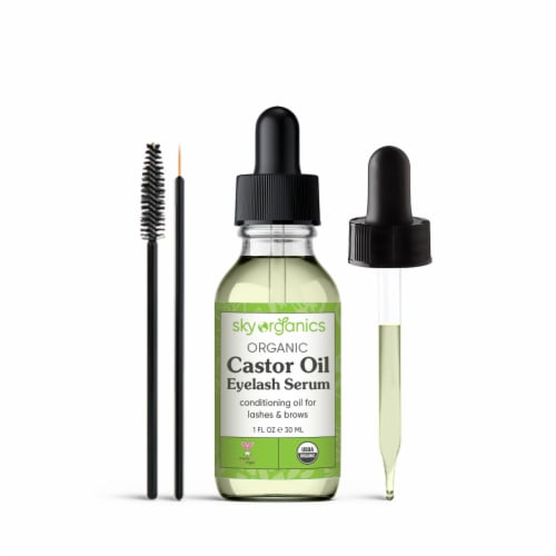 Sky Organics Castor Oil Eyelash Enhancer Serum, 1 fl oz - Fry's Food Stores