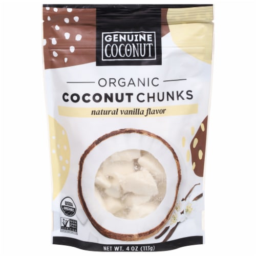 Genuine Coconut Organic Vanilla Flavored Coconut Chunks Perspective: front