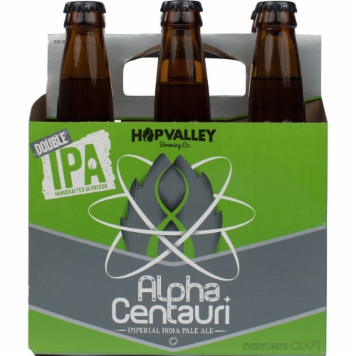 Hop Valley Alpha Centauri Double IPA Perspective: front
