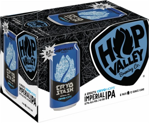 Hop Valley Cryo Stash Imperial IPA Craft Beer Perspective: front
