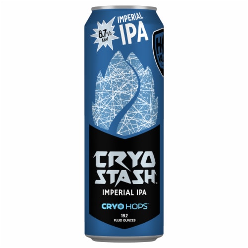 Hop Valley Brewing Co. Cryo Hops Cryo Stash™ Imperial IPA Beer Single Can Perspective: front