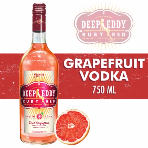 Deep Eddy Ruby Red Grapefruit Vodka Perspective: front
